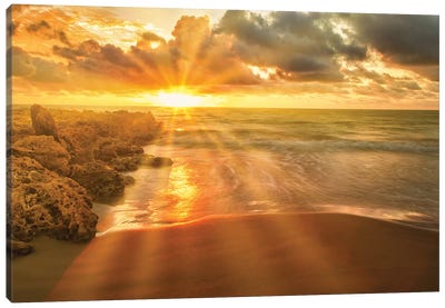 Caribbean Sun Rays Canvas Art Print - Mark Paulda