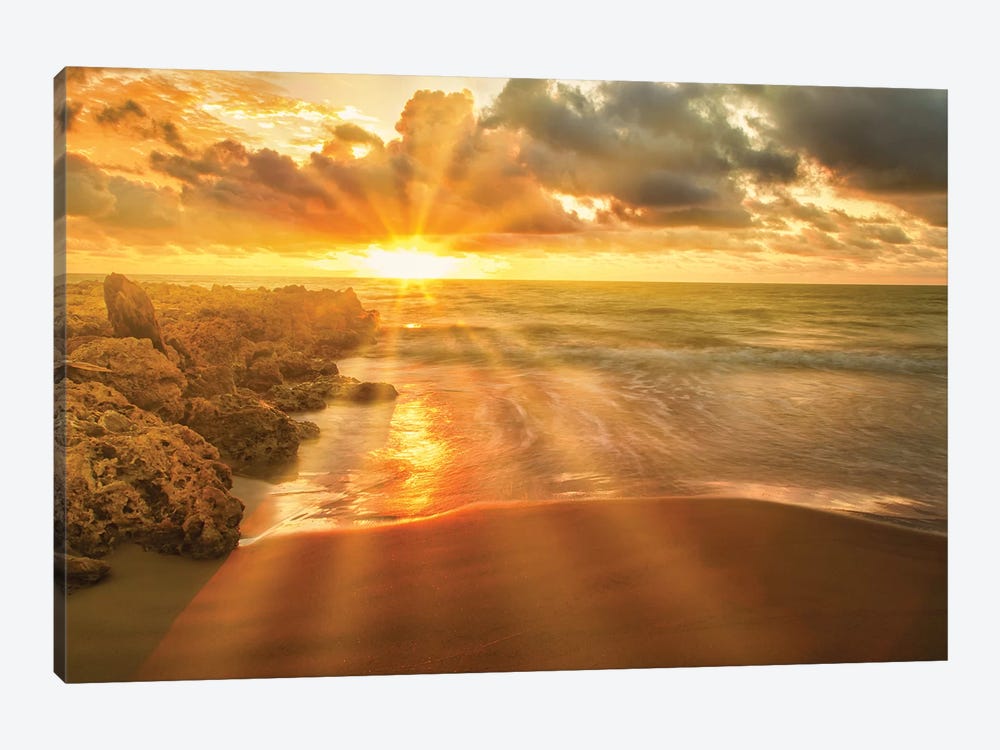 Caribbean Sun Rays by Mark Paulda 1-piece Canvas Art Print