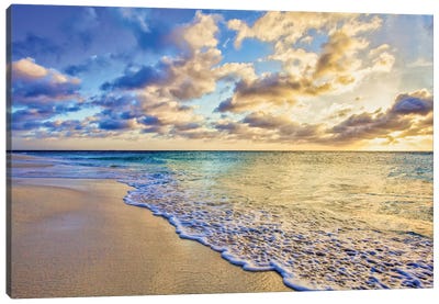 Aruba Calm Golden Wave Canvas Art Print - Aruba