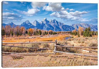 Grand Tetons Canvas Art Print - Mountains Scenic Photography