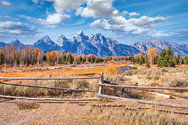 Large Scenic & Landscape Art - Canvas Prints: Grand Tetons by Mark Paulda