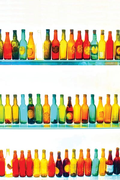Colored Bottles by Mark Paulda framed wall art