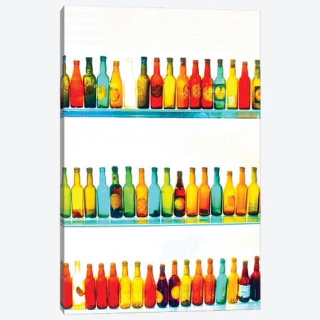 Colored Bottles Canvas Print #PAU439} by Mark Paulda Canvas Art