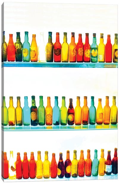 Colored Bottles Canvas Art Print - Mark Paulda