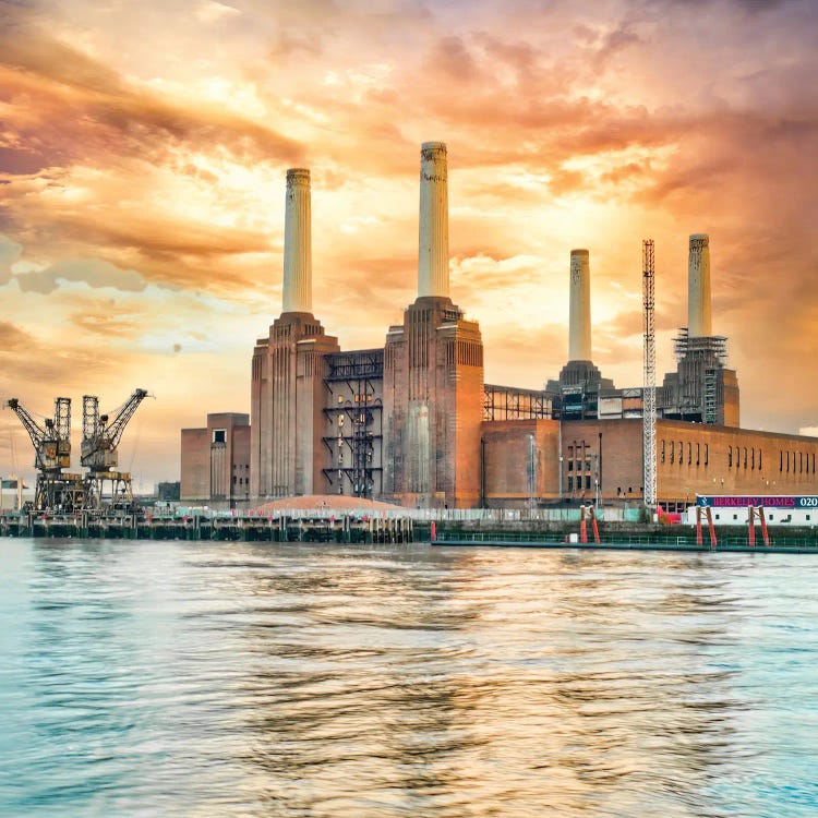 Battersea Power Station At Sunset by Mark Paulda wall art