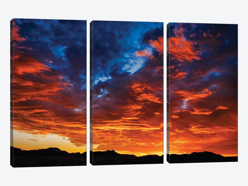 West Texas Epic Sunset by Mark Paulda 3-piece Canvas Art Print