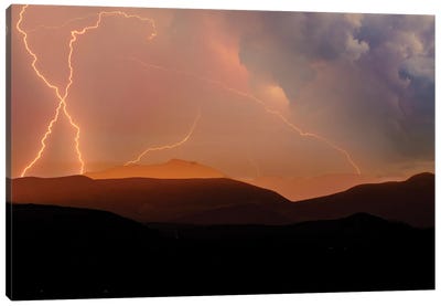 West Texas Summer Thunderstorm Canvas Art Print - Mountains Scenic Photography