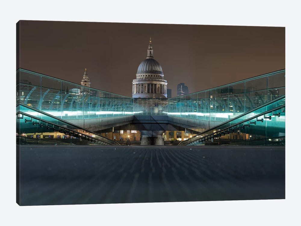 Millennium Bridge And St. Paul's Cathedral by Mark Paulda 1-piece Canvas Art Print
