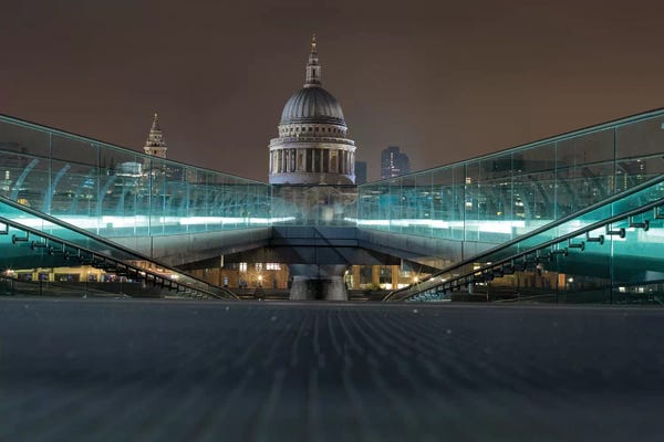 Mark Paulda: Millennium Bridge And St. Paul's Cathedral by Mark Paulda