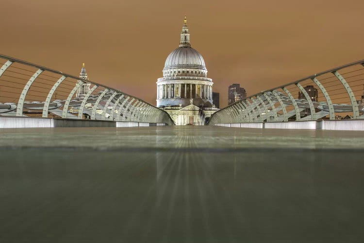 St. Paul's Cathedral And Millennium Bridge, London