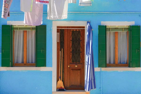 Burano: Burano, Italy, Blue House by Mark Paulda