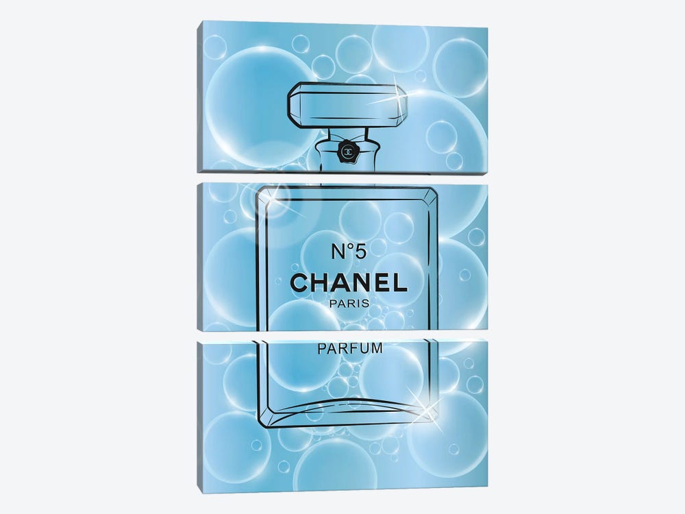 Bubble Chanel Perfume by Martina Pavlova 3-piece Canvas Art