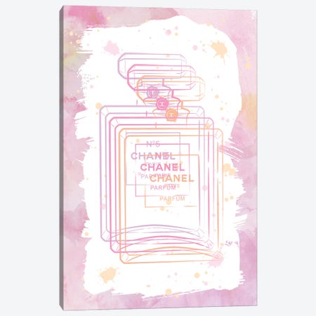 Pink Coco Perfume Canvas Print #PAV1005} by Martina Pavlova Canvas Wall Art