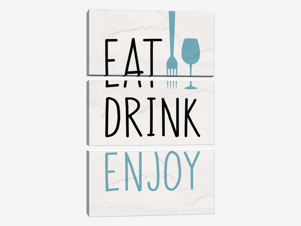 Eat Drink Enjoy by Martina Pavlova 3-piece Art Print