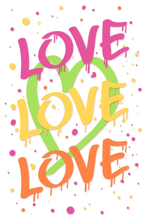 Graffiti Love One by Martina Pavlova wall art