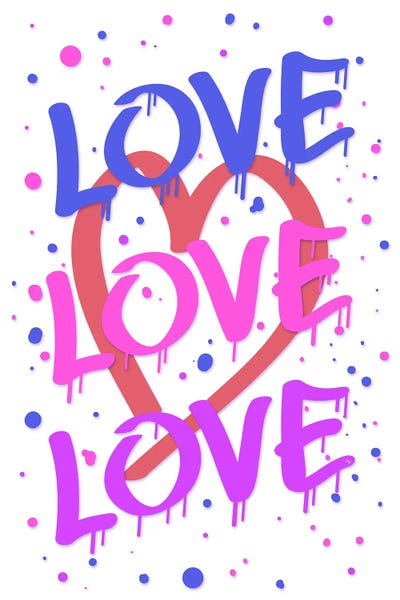 Typography: Graffiti Love Two by Martina Pavlova
