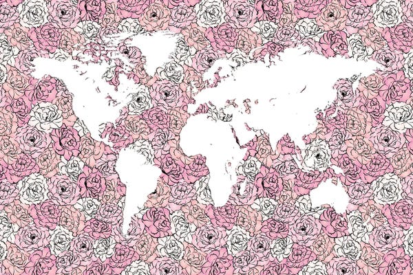 Globes: Pink Peony World by Martina Pavlova