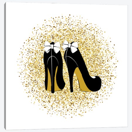 Luxury Glitter Heels Canvas Print #PAV1020} by Martina Pavlova Canvas Art Print