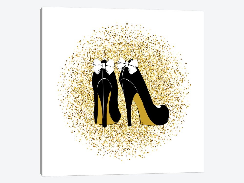 Luxury Glitter Heels by Martina Pavlova 1-piece Canvas Art Print