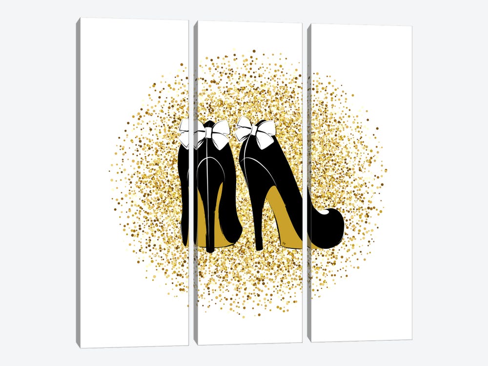 Luxury Glitter Heels by Martina Pavlova 3-piece Art Print
