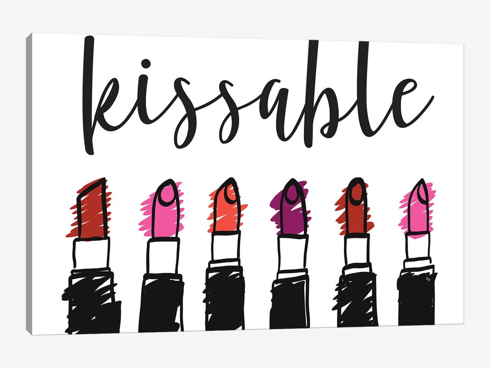 Kissable Lipsticks by Martina Pavlova 1-piece Canvas Art