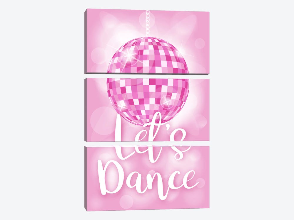 Let's Dance Disco Ball by Martina Pavlova 3-piece Canvas Wall Art