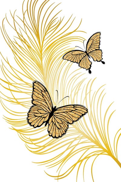 Feathers: Golden Feather Luxury by Martina Pavlova