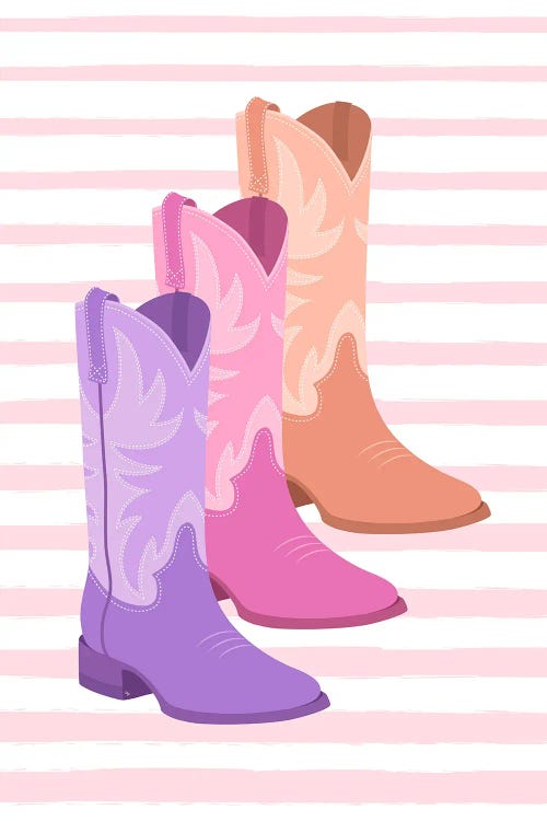Bold Cowboy Boots by Martina Pavlova wall art