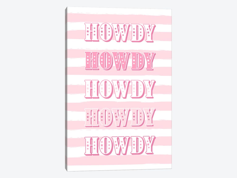 Howdy Text by Martina Pavlova 1-piece Canvas Art