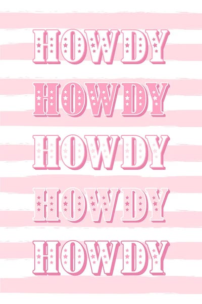 Stripes: Howdy Text by Martina Pavlova