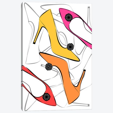 Happy Heels Canvas Print #PAV1065} by Martina Pavlova Canvas Artwork