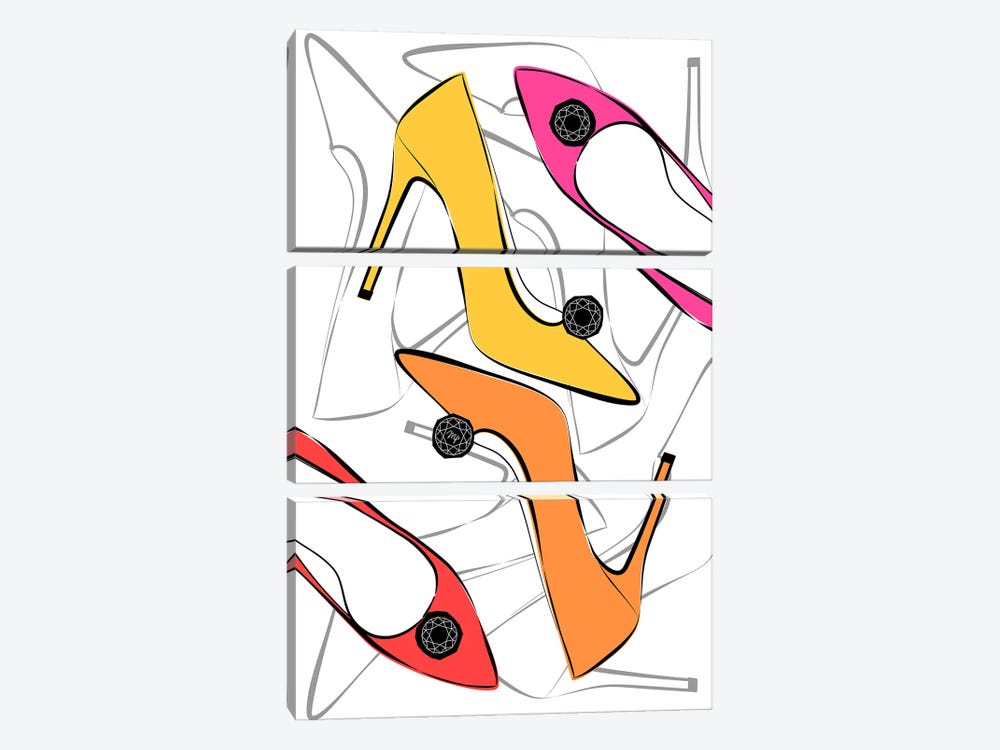 Happy Heels by Martina Pavlova 3-piece Canvas Art