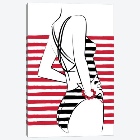 In Stripes Canvas Print #PAV1066} by Martina Pavlova Canvas Artwork