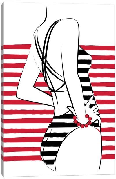In Stripes Canvas Art Print - Martina Pavlova