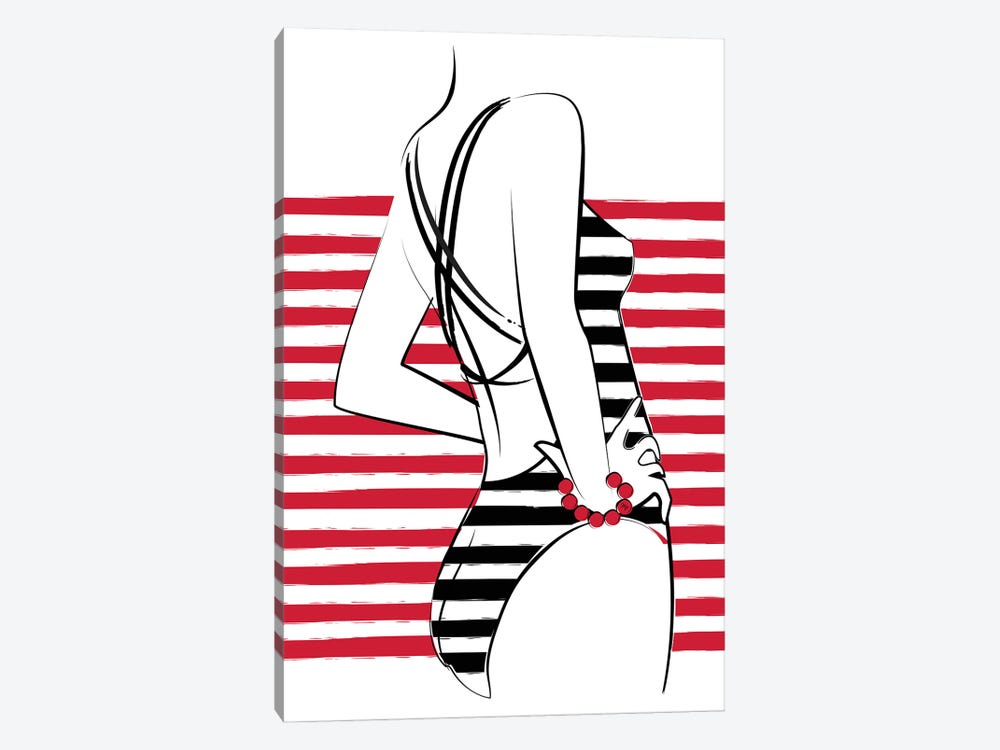 In Stripes by Martina Pavlova 1-piece Canvas Print