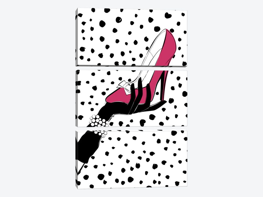 Pink Shoe by Martina Pavlova 3-piece Art Print