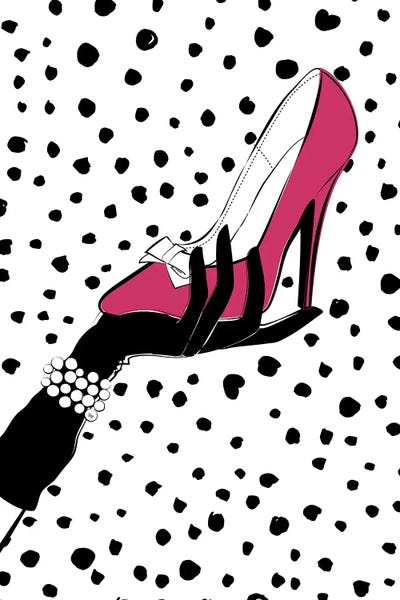 Polka Dot: Pink Shoe by Martina Pavlova