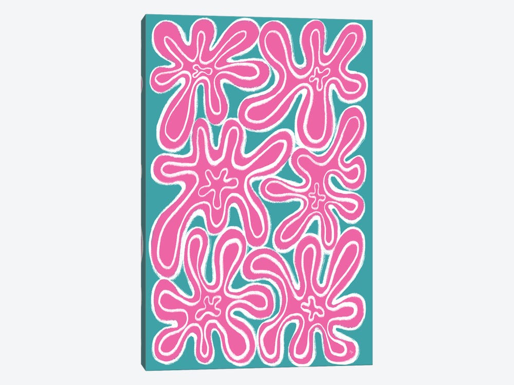 Abstract Pink Blooms by Martina Pavlova 1-piece Art Print