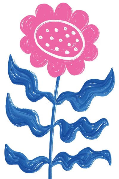 Dopamine Decor: Pink Sunflower by Martina Pavlova