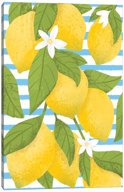 Positano Lemons Canvas Art Print