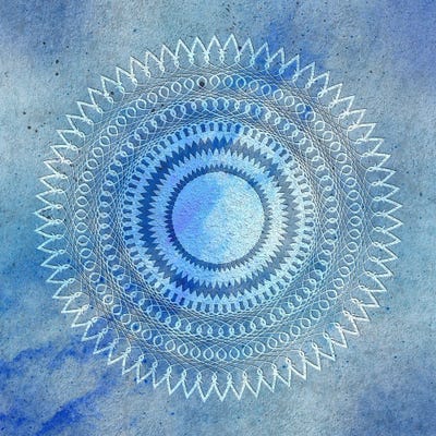 Blue Mandala One by Martina Pavlova art print