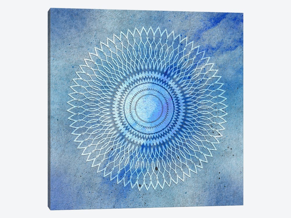 Blue Mandala Two by Martina Pavlova 1-piece Art Print