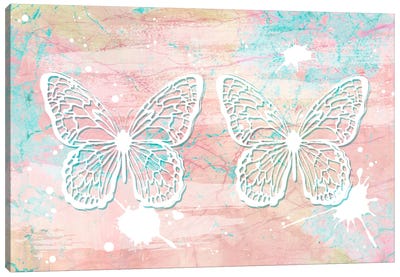Pastel Butterflies Canvas Art Print - Martina Pavlova