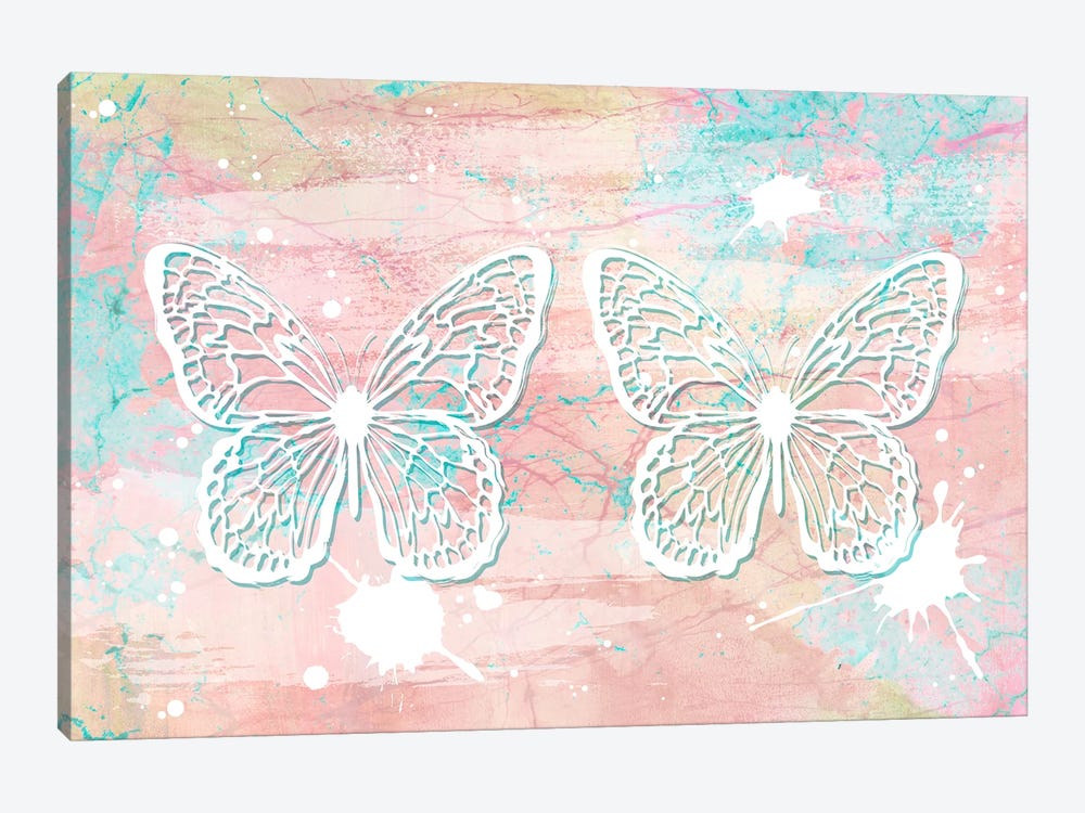 Pastel Butterflies by Martina Pavlova 1-piece Canvas Wall Art