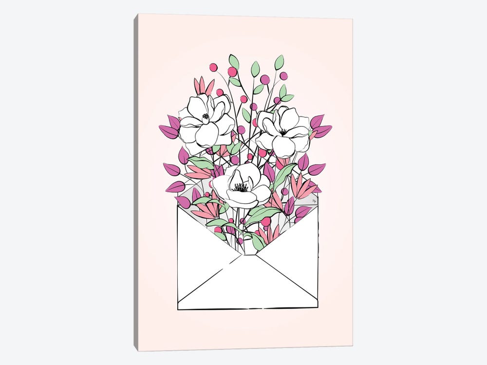 Flower Letter by Martina Pavlova 1-piece Canvas Print