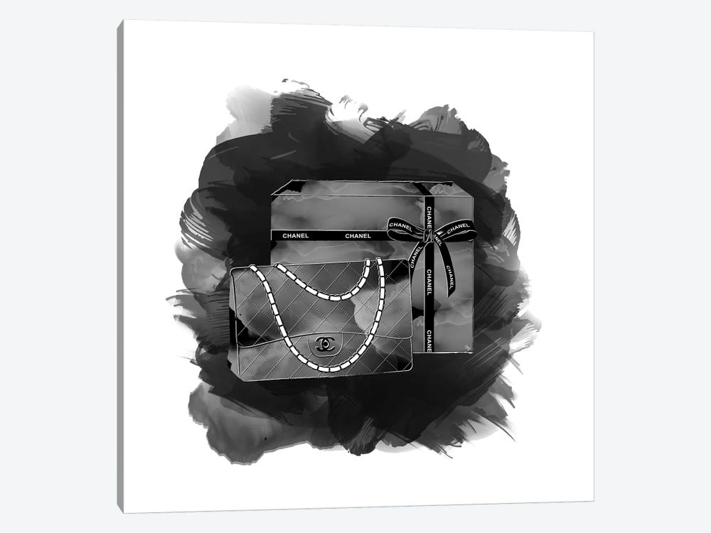 Martina Pavlova Canvas Art Picture - Black Chanel ( Fashion > Fashion Accessories > Bags & Purses art) - 26x26 in