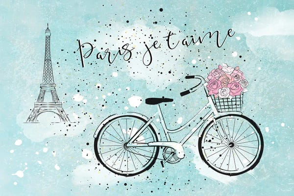 Canvas Print: Paris Jeteaime by Martina Pavlova
