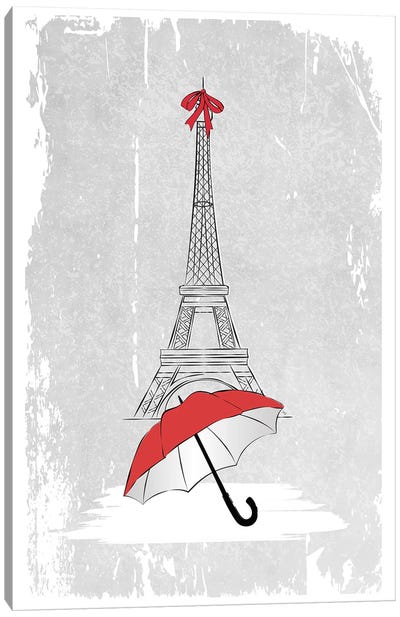 Rain In Paris Canvas Art Print - Martina Pavlova