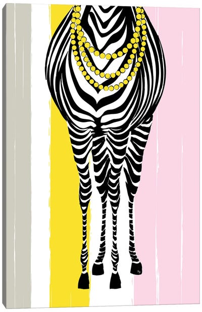 Zebra Fashionista Canvas Art Print - Martina Pavlova