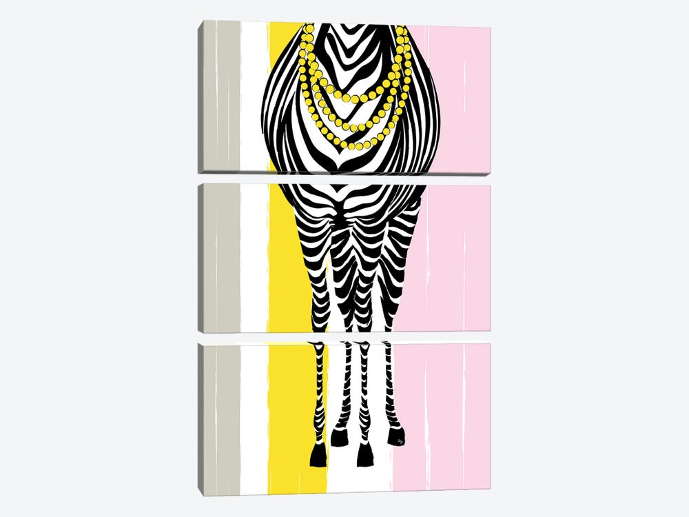 Zebra Fashionista by Martina Pavlova 3-piece Art Print